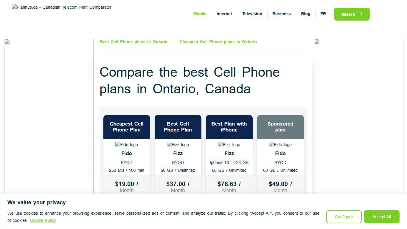 Cell Phone Plans Available in Ontario in February 2026 |